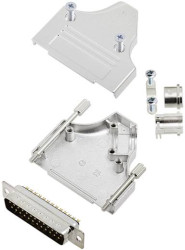 TRU COMPONENTS 7709560 Zestaw listew męskich D-Sub TCMHDM3525DMPK, rzędy: 2, styki: 25, 35 °, 1 szt.