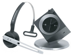 Słuchawki nauszne z mikrofonem DECT, Czarny