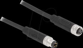 80142 M8 4 pin cable A-coded male / female, 1 m