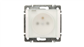 Sistena Life Gniazdo Bryzgoszczelne Z/U Ip44 Z Klapką Arctic 775929