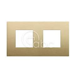 Ramka ozdobna 4M (2+2x71) metal szczotkowany mosiądz, 19643.12