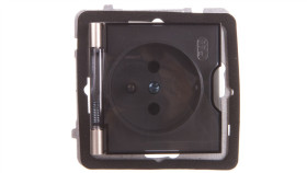 As Gniazdo Bryzgoszczelne Z/U Ip44 Klapka Przezroczysta Satyna Light...