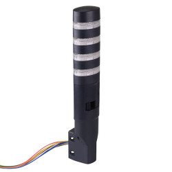 LD6A-4WZQB-RYSGC Red/Yellow/Blue/Green Clear Lens Stack Light LED Tower with Sounder & Flasher Wall Mount 24VAC/DC IDEC