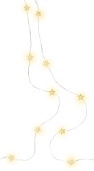 Łańcuch świetlny 20 LED z drutu srebrnego Gwiazdy 60332