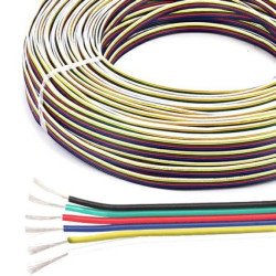 Kabel 6 żyłowy 0,33mm2 do taśma led rgbw rgb+cct