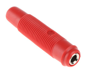 Gniazdo bananowe Żeński Połączenie lutowane typ Gniazdo bananowe Czerwony 16A Hirschmann Test & Measurement rozmiar 4 mm