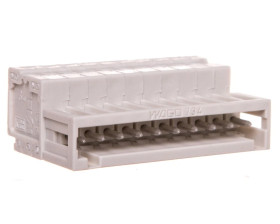 Gniazdo MCS-MINI Classic pinowe 10-torowe raster 3,5mm jasnoszare 734-310 /50szt./