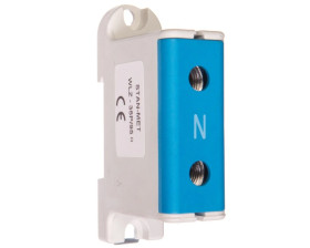 Blok rozdzielczy-odgałęźny 1-polowy AL/CU 16-95mm2 niebieski montaż płaski i na szynę TH WLZ35P/95/n 48.595