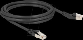 80615 RJ45 Network Cable Cat.6A S/FTP plug 45° left angled to plug str
