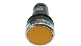 Przycisk F22-D-Y/11 Płaski, Żółty 1No+1Nc ( 22Mm )