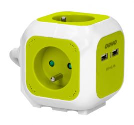 Przedłużacz 4 gniazda z uziemieniem + 2x USB 1.4m