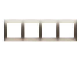 SIMON 54 Ramka 4 poczwórna złoty mat uniwersalna do puszek karton-gips IP20/IP44 DRK4/44 KONTAKT SIMON