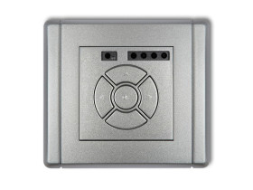 FLEXI Elektroniczny sterownik roletowy (sterowanie lokalne i pilotem) srebrny metalik 7FSR-2 KARLIK