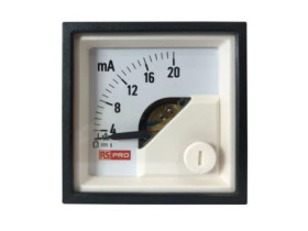 Amperomierz analogowy panelowy 20 (Input)mA DC -10C do +65C RS PRO