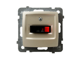 KARO Gniazdo głośnikowe pojedyncze przyłączalnośc przewodów 0,75mm2 ecru perłowy GG-1S/m/42 OSPEL