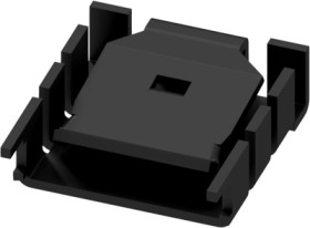 Clip-on heatsink, (L x W x H) 29.4 x 25 x 8.3 mm, 18 K/W, black anodized, 10034993