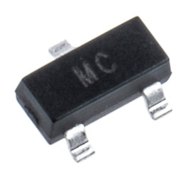 MOSFET Typ N-kanałowy 150 mA SOT-23 60 V Rozszerzenie 3-pinowy Powierzchnia 330 mW DiodesZetex 5 Ω ZVN3306FTA
