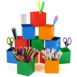 Rapid Assorted Colour Desk Pots - Pack of 12