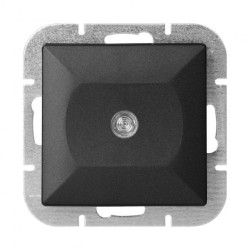 Łącznik schodowy p/t z podświeleniem Pearl, 10A, 250V, WP-5P/S, czarny,OR-OE-7702/P/B