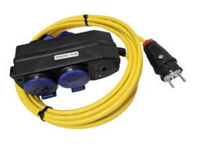 EXTREME Przedłużacz 3x1,5 PUR H07BQ-F 10m 4-fach 1323710