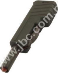 SLS 200 SW Wtyk izolowany 4mm z dodatkowym gniazdem 4mm, przyłącze przykręcane, 30A, czarny, Hirschmann, 932153100, SLS200SW