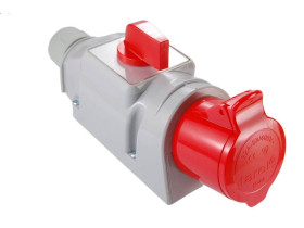 Gniazdo wtyczkowe z wyłącznikiem 16A/4/400V 0-1 siłowe IP44 184 TAREL