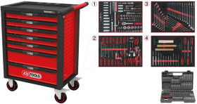 826.7515 Workshop trolley, 7 drawers, 515 tools