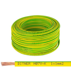 Przewód instalacyjny BiTOne H05V-K / LgY 1 500V żółto-zielony linka giętka Bitner /100m/