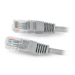 Przewód sieciowy Ethernet Patchcord UTP 5e 5m - szary