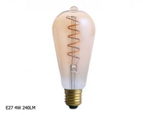 FLEXIBLE FILAMENT BULB E27 ST64 4W 240LM