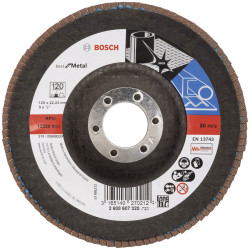 Bosch 2608607320 X571 Flap Disc 125x22.33mm Durable Metal Grinding