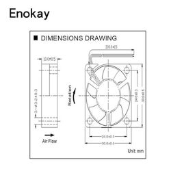 WENTYLATOR 30x30x10mm 30x10mm 3010 5V ŚLIZGOWY 2-PRZEWODY