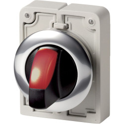 Illum.selector sw.act.30mm flat red 2pos