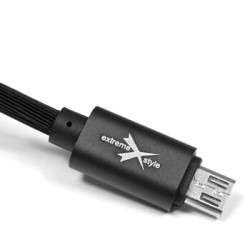 silikonowy kabel micro USB eXtreme 100cm czarny (blister)