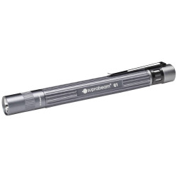 Suprabeam Q1 Penlight: Compact 14.2cm Grey LED, Rotating Focus Head