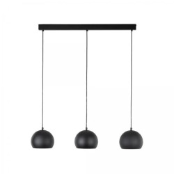 Lampa wisząca ZOE S czarna, trzy zwisy na listwie do loftowych wnętrz 10169 TK Lighting