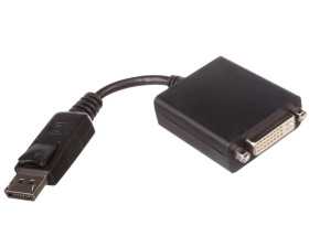Kabel połączeniowy DisplayPort 1.1a Typ DP/DVI-I(24+5), M/Ż czarny 0,15m