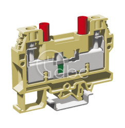 Złącze śrubowe 10 mm², pomiarowe, beżowe, SCB.10/CD
