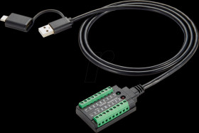 EX-13003 USB 2.0 converter, USB-A/C to RS-232/422/485/TTL, 1.0 m