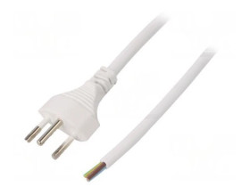 SN29-3/10/1.8WH Kabel: 3x1mm2, przewody,SEV-1011 (J) wtyk, 1,8m, 10A