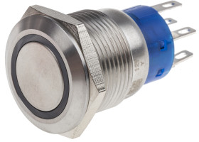 Nasadka przełącznika Zatrzaskowy DPDT średnica wycięcia 19.2mm, montaż panelowy RS PRO