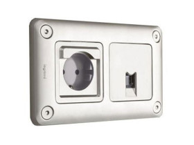 SOLIROC Gniazdo pojedyncze z uziemieniem Green'UP z klapką zamykana na klucz 077836 LEGRAND