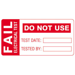 Martindale FAIL1 PAT Testing FAIL Labels - Roll Of 100