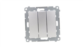 Simon 54 Łącznik Potrójny, Szybkozłącza, Srebrny Mat Dw31.01/43