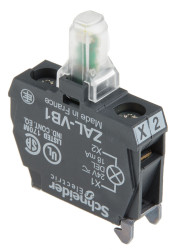 Moduły podświetlające styków Schneider Electric Harmony ZALV blokada Blok świetlny 24V Uniwersalna dioda LED, przyłącze