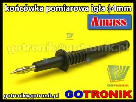 Końcówka pomiarowa igła 4mm | czarna