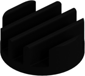 LED heatsink, (Ø x H) 29 x 11.5 mm, 17.26 K/W, black anodized, 10037053