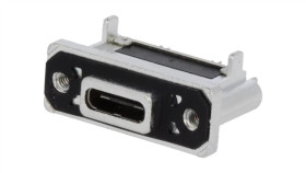 Musbr-M5c1-30 Gniazdo Usb C Tht Pin 24 Proste Ip67 Złocony 5A Unc 2-56