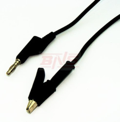 PPSK-BK przewód pomiarowy banan - krokodylek, długość 1m, czarny