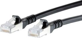kabel LAN Metz Connect 1308451000-E, 1 szt., RJ45, CAT 6a, S/FTP, 1.00 m, czarny